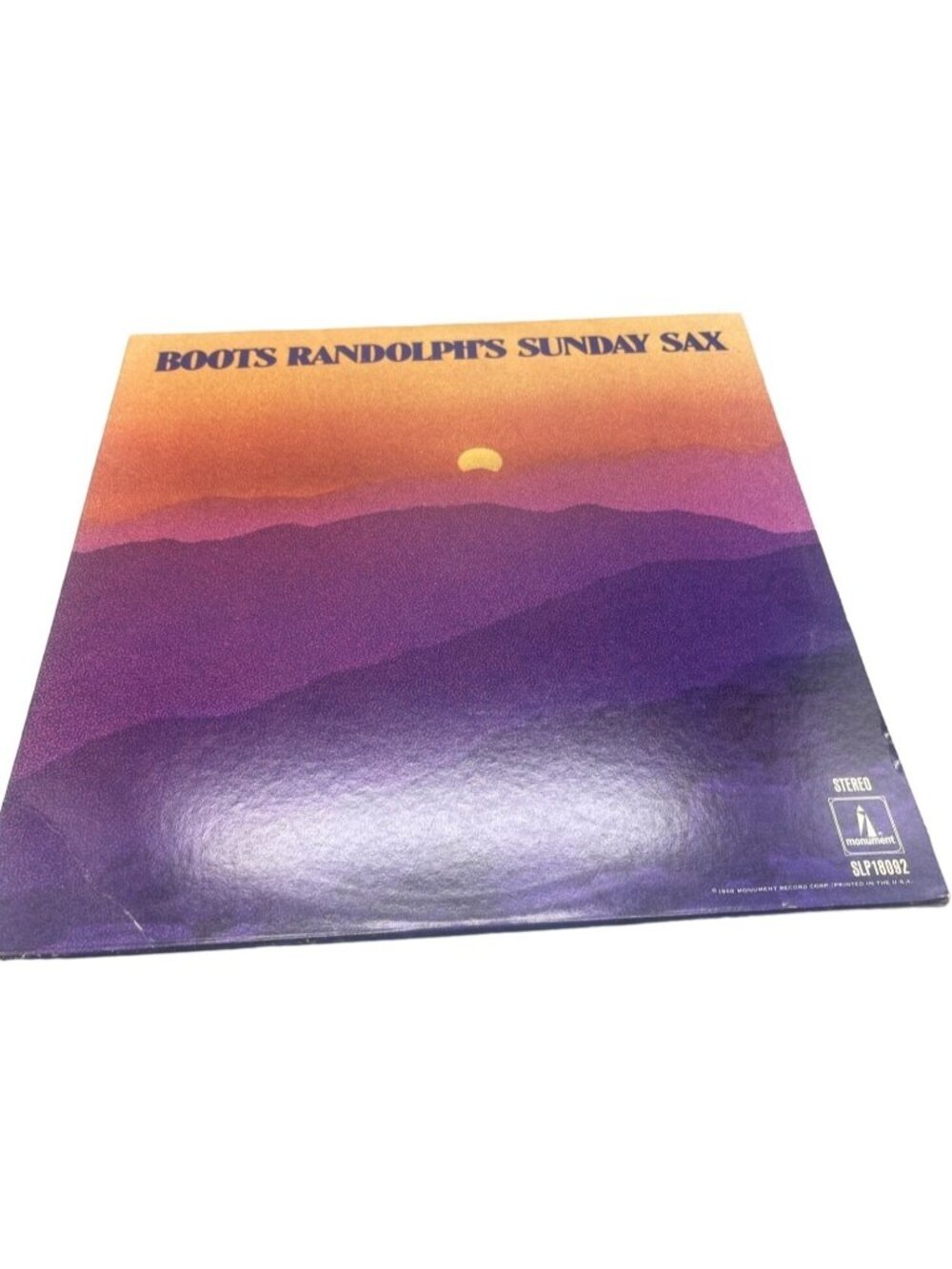 Boots Randolph's Sunday sax vinyl record 1968 English monument is artistry READ